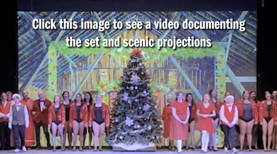 Irving Berlin's White Christmas set design and scenic projections available for rental